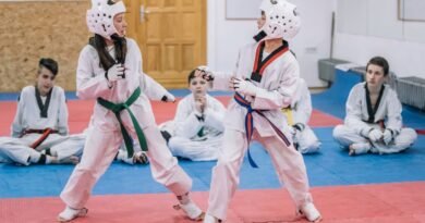 Taekwondo practitioner training, representing the martial art's origins and history in Korea