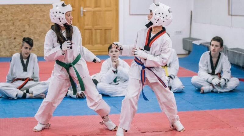 Taekwondo practitioner training, representing the martial art's origins and history in Korea